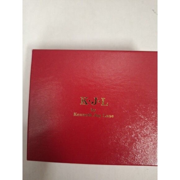 Vintage Kenneth Jay Lane KJL Owl Brooch Pin White Enamel Blue Glass Eyes - Picture 8 of 12